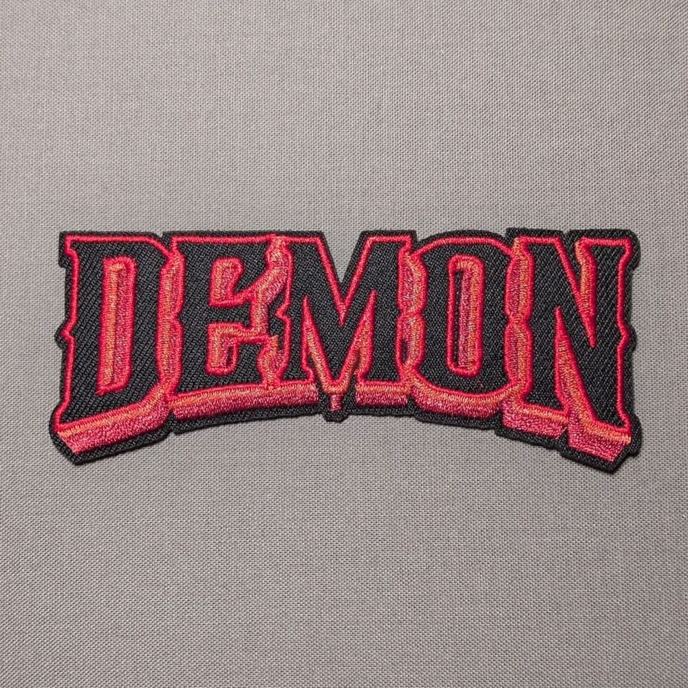 Demon Embroidered Iron On Patch | Gothic Horror Patch
